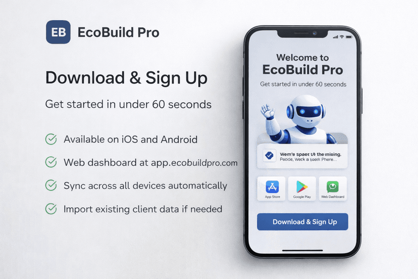 EcoBuild Pro mobile app